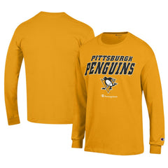 Pittsburgh Penguins Champion Long-Sleeve Jersey T-Shirt Gold