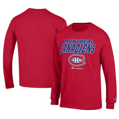 Montreal Canadiens - Champion Long-Sleeve Jersey T-Shirt Red