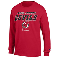 New Jersey Devils - Champion Long-Sleeve Jersey T-Shirt Red