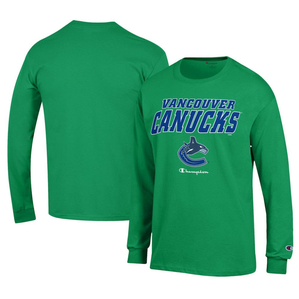 Vancouver Canucks - Champion Long-Sleeve Jersey T-Shirt Green