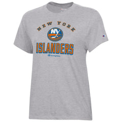 New York Islanders - Champion Women's Core T-Shirt Heather Gray