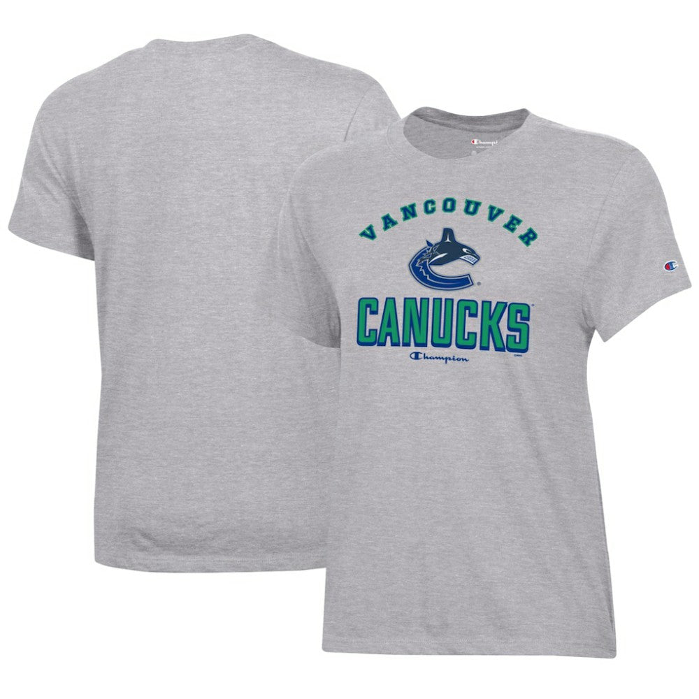 Vancouver Canucks - Champion Women's Core T-Shirt Heather Gray