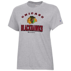 Chicago Blackhawks Champion Women's Core T-Shirt Heather Gray