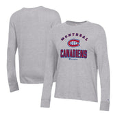 Montreal Canadiens - Champion Women's Core Long Sleeve T-Shirt Heather Gray