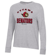 Ottawa Senators - Champion Women's Core Long Sleeve T-Shirt Heather Gray
