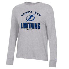 Tampa Bay Lightning - Champion Women's Core Long Sleeve T-Shirt Heather Gray