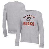 Anaheim Ducks - Champion Women's Core Long Sleeve T-Shirt Heather Gray