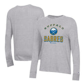 Buffalo Sabres - Champion Women's Core Long Sleeve T-Shirt Heather Gray