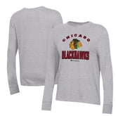 Chicago Blackhawks Champion Women's Core Long Sleeve T-Shirt Heather Gray