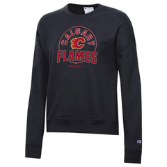 Calgary Flames - Champion Women's Powerblend Pullover Sweatshirt Black