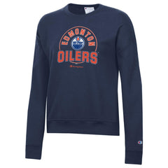 Edmonton Oilers - Champion Women's Powerblend Pullover Sweatshirt Navy