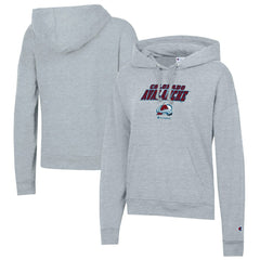 Colorado Avalanche - Champion Women's Powerblend Fleece Pullover Hoodie Gray