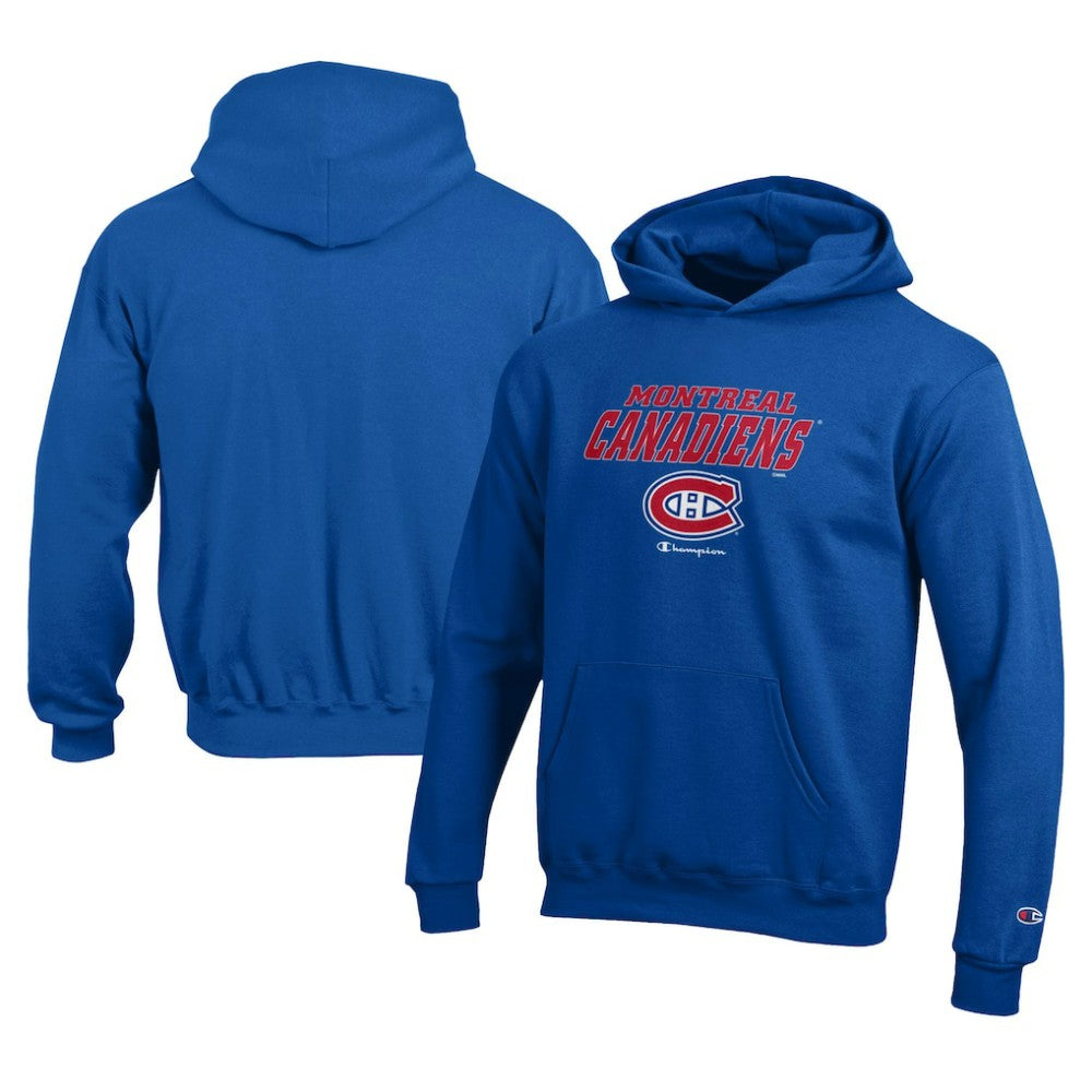 Montreal Canadiens - Champion Youth Eco Powerblend Pullover Hoodie Royal