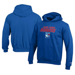 New York Rangers Champion Youth Eco Powerblend Pullover Hoodie Royal