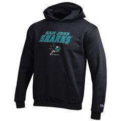 San Jose Sharks - Champion Youth Eco Powerblend Pullover Hoodie Black