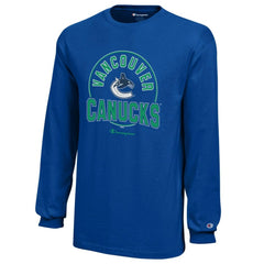Vancouver Canucks - Champion Youth Long-Sleeve Jersey T-Shirt Royal