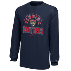 Florida Panthers - Champion Youth Long-Sleeve Jersey T-Shirt Navy