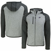 Detroit Lions Cutter & Buck Americana Mainsail Full-Zip Hooded Jacket Heather Gray/Heather Charcoal - NFL