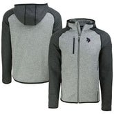 Minnesota Vikings Cutter & Buck Americana Mainsail Full-Zip Hooded Jacket Heather Gray/Heather Charcoal - NFL