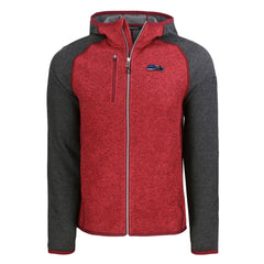 Seattle Seahawks Cutter & Buck Americana Mainsail Full-Zip Hooded Jacket Heather Red/Heather Charcoal - NFL