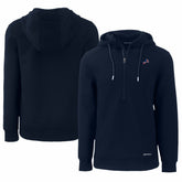 Detroit Lions Cutter & Buck Americana Roam Eco Half-Zip Recycled Pullover Hoodie Navy - NFL