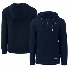 Detroit Lions Cutter & Buck Americana Roam Eco Half-Zip Recycled Pullover Hoodie Navy - NFL