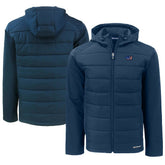 Washington Commanders Cutter & Buck Big & Tall Americana Evoke Hybrid Eco Softshell Recycled Full-Zip Hooded Jacket Navy - NFL