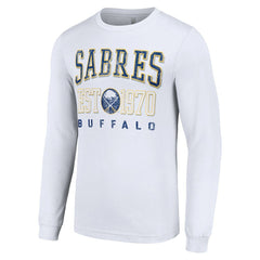 Buffalo Sabres - Starter Retro Graphic Long Sleeve Crew T-Shirt White