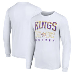 Los Angeles Kings - Starter Retro Graphic Long Sleeve Crew T-Shirt White