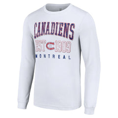 Montreal Canadiens - Starter Retro Graphic Long Sleeve Crew T-Shirt White