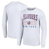 New York Islanders - Starter Retro Graphic Long Sleeve Crew T-Shirt White