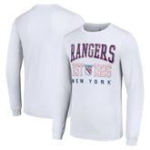 New York Rangers Starter Retro Graphic Long Sleeve Crew T-Shirt White