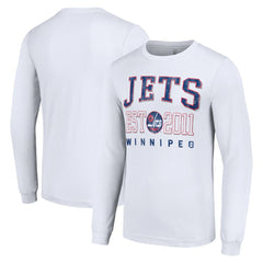 Winnipeg Jets - Starter Retro Graphic Long Sleeve Crew T-Shirt White