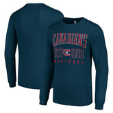 Montreal Canadiens - Starter Retro Graphic Long Sleeve Crew T-Shirt Navy