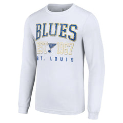 St. Louis Blues - Starter Retro Graphic Long Sleeve Crew T-Shirt White