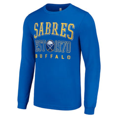 Buffalo Sabres - Starter Retro Graphic Long Sleeve Crew T-Shirt Royal