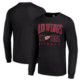 Detroit Red Wings - Starter Retro Graphic Long Sleeve Crew T-Shirt Black