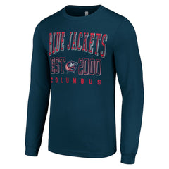 Columbus Blue Jackets - Starter Logo Graphic Long Sleeve T-Shirt Navy