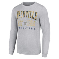 Nashville Predators - Starter Logo Graphic Long Sleeve T-Shirt Heather Gray