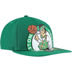 New Era - Boston Celtics Oversized Puff Print Logo Golfer Snapback Hat - Kelly Green