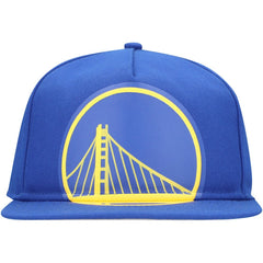 New Era - Golden State Warriors Oversized Puff Print Logo Golfer Snapback Hat - Royal