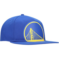 New Era - Golden State Warriors Oversized Puff Print Logo Golfer Snapback Hat - Royal