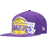 New Era - Los Angeles Lakers Oversized Puff Print Logo Golfer Snapback Hat - Purple