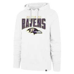 Baltimore Ravens '47 Elements Arch Headline Pullover Hoodie White - 47 brand