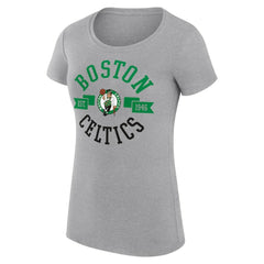 NBA - Boston Celtics G-III 4Her by Carl Banks Women's Super-Slim Fit Lightweight Large City Logo T-Shirt - Heather Gray