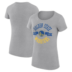 NBA - Golden State Warriors G-III 4Her by Carl Banks Women's Super-Slim Fit Lightweight Large City Logo T-Shirt - Heather Gray