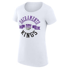 NBA - Sacramento Kings G-III 4Her by Carl Banks Women's Super-Slim Fit Lightweight Large City Logo T-Shirt - White