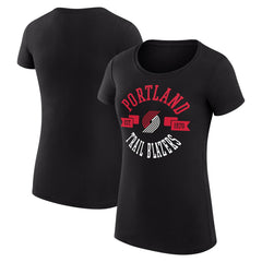 NBA - Portland Trail Blazers G-III 4Her by Carl Banks Women's Super-Slim Fit Lightweight Large City Logo T-Shirt - Black