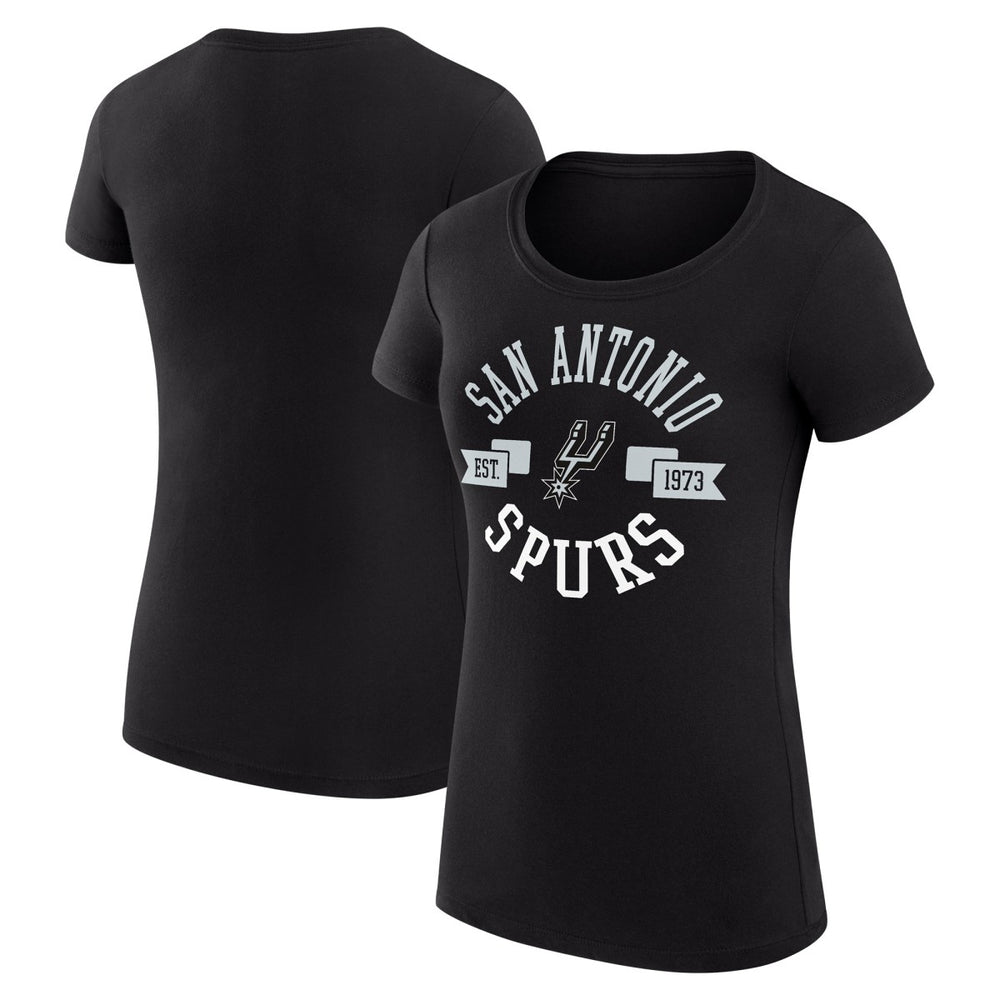 NBA - San Antonio Spurs G-III 4Her by Carl Banks Women's Super-Slim Fit Lightweight Large City Logo T-Shirt - Black