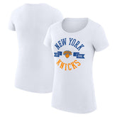 NBA - New York Knicks G-III 4Her by Carl Banks Women's Super-Slim Fit Lightweight Large City Logo T-Shirt - White